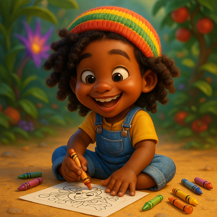 🎨 Summer’s Here — Let’s Color with Jah Jah!