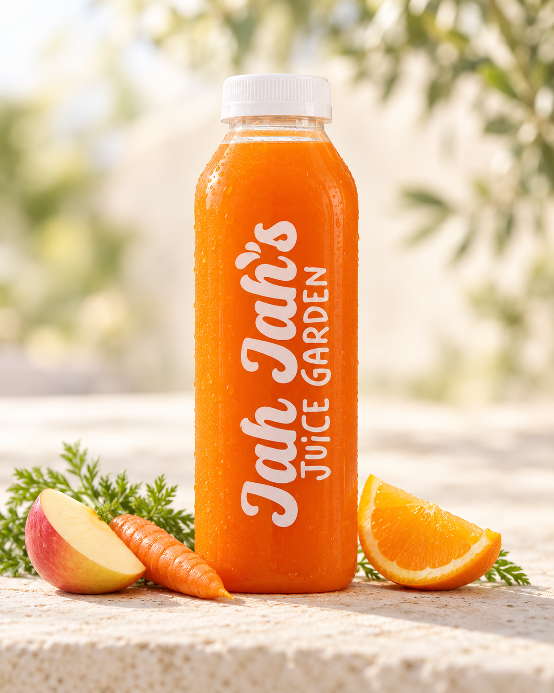 Superhero Germ Fighter carrot-orange juice with apple, carrot and orange.
